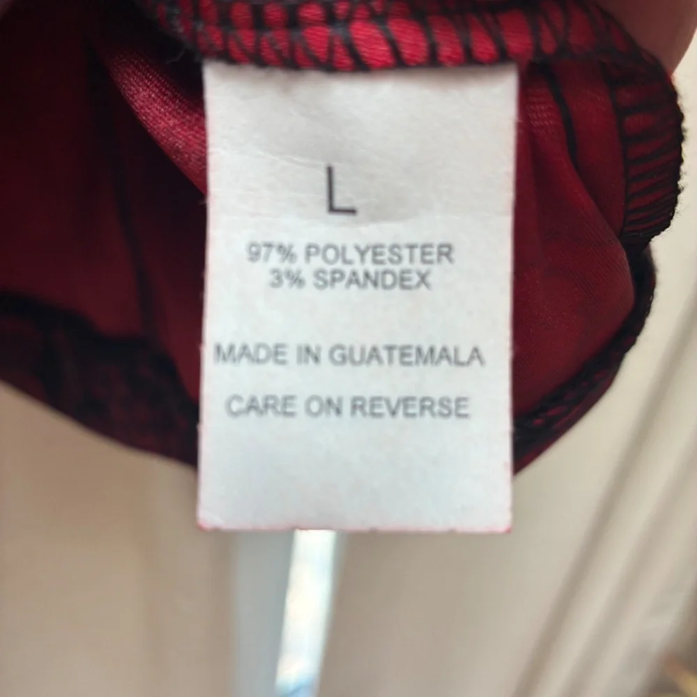 Rich Red and Black Top - Picture 6 of 7